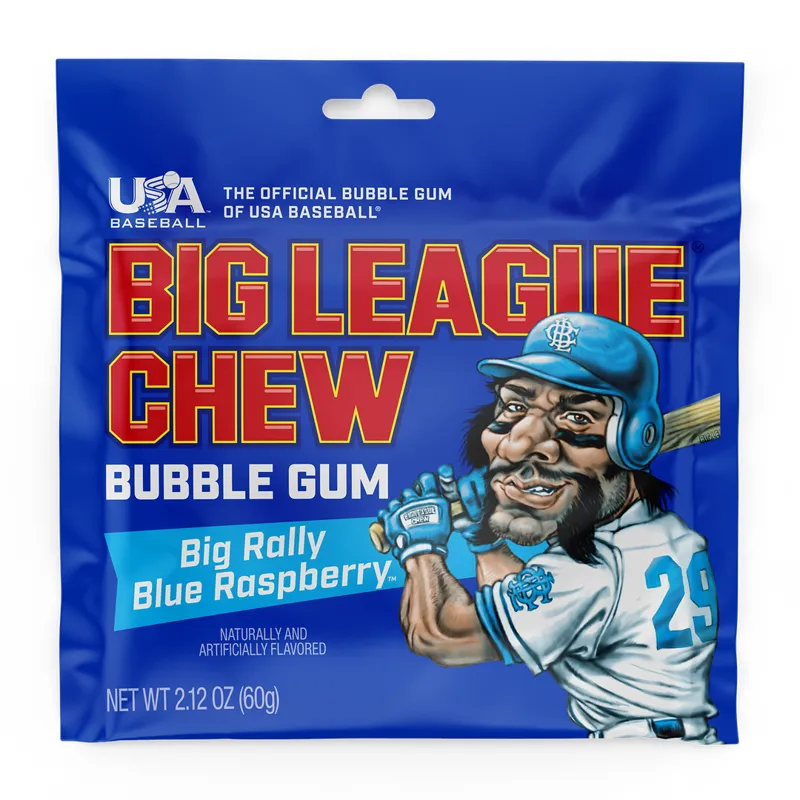 Big League Chew Blue Raspberry Bubble Gum view 1
