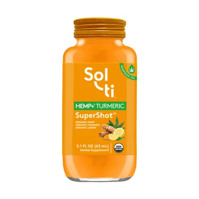 Sol-ti SuperShot Hemp Turmeric 2.1 oz Bottle