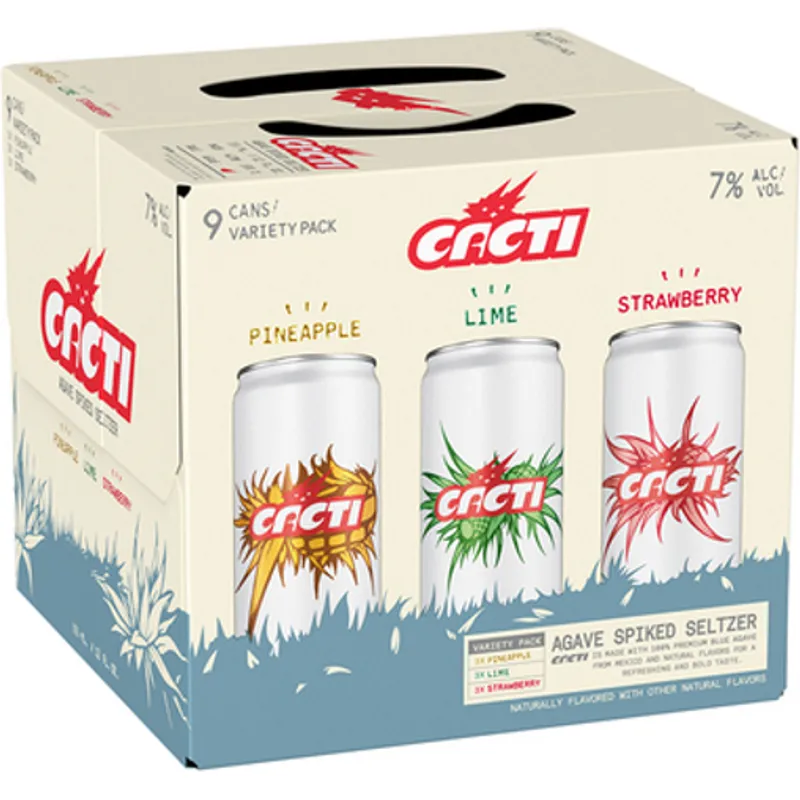 CACTI Pineapple, Lime & Strawberry Agave Spiked Seltzer Variety view 1
