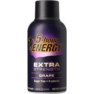 5 Hour Energy Energy Shot Extra Strength Grape Flavor