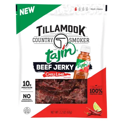 Tillamook Tajin Beef Jerky Chili Lime 2.2 oz Bag