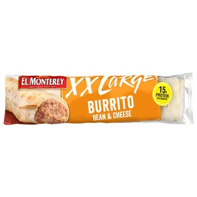 El Monterey XX Large Bean and Cheese Burrito 9oz Count