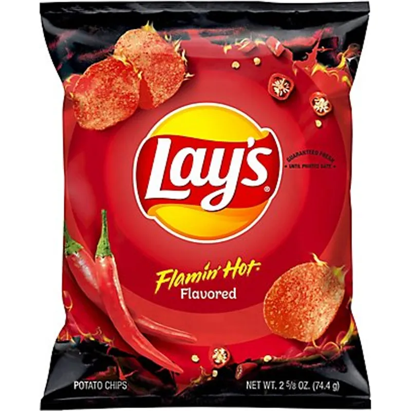 Lays Flamin Hot Flavored Potato Chips view 1