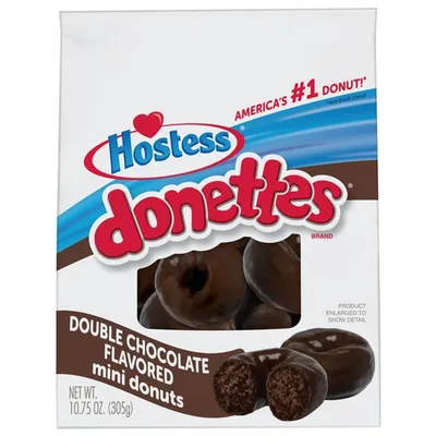 Hostess Donettes Double Chocolate Mini Donuts 10.75 oz