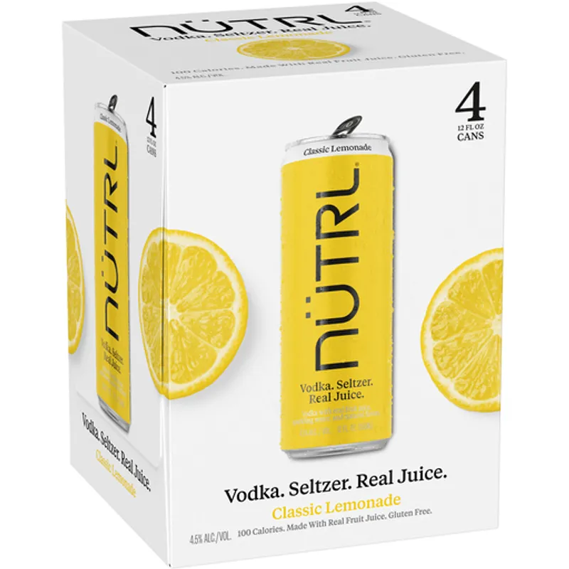 NUTRL Vodka Seltzer Classic Lemonade view 1