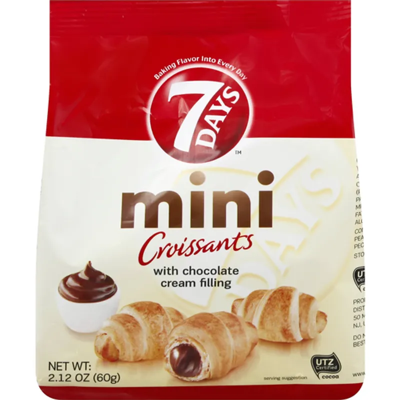 7 Days Mini Croissants Chocolate Cream Filling view 1