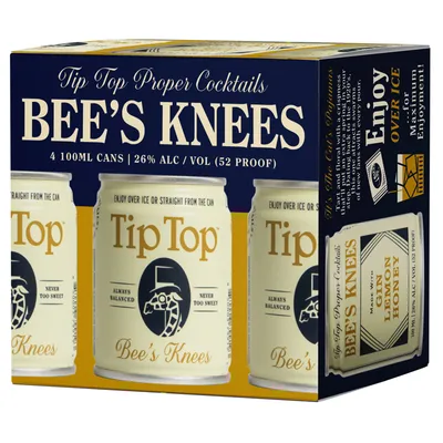 Tip Top Bee's Knees Gin Cocktail 4-Pack 100 mL
