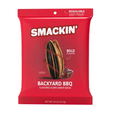 Smackin Backyard BBQ Sunflower Seeds 4 oz Bag