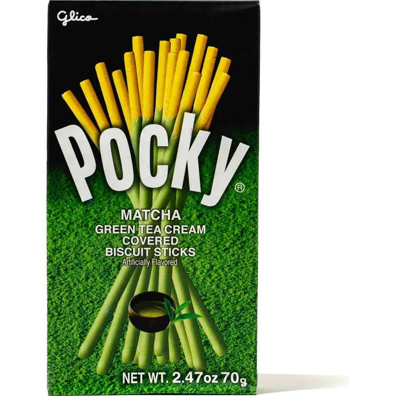 Glico Green Tea Cream Covered Biscuit Sticks view 1