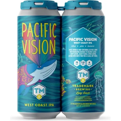 Trademark Brewing Pacific Vision IPA 4 Pack 16 oz Cans 7% ABV