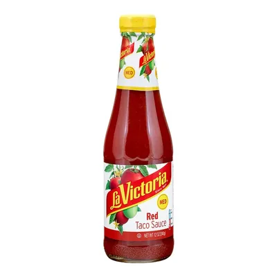 La Victoria Medium Red Taco Sauce 12 oz Bottle