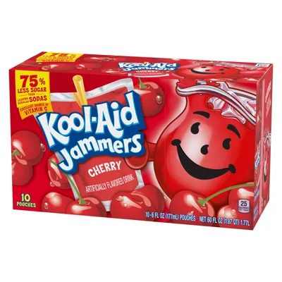 Kool-Aid Jammers Cherry Juice Drink 10-Pack 6 oz Pouches