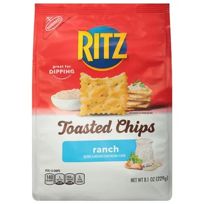 Ritz Toasted Chips Ranch 8.1 oz Bag
