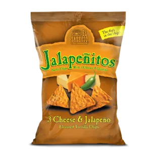 El Sabroso Jalapenitos Tortilla Chips 3 Cheese & Jalapeno