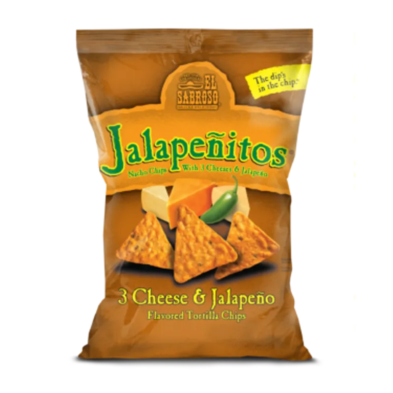 El Sabroso Jalapenitos Tortilla Chips 3 Cheese & Jalapeno view 1