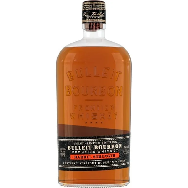 Bulleit Bourbon Frontier Whiskey Barrel Strength Kentucky Straight Bourbon Whiskey view 1