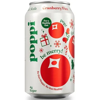 Poppi Cranberry Fizz Prebiotic Soda 12 oz