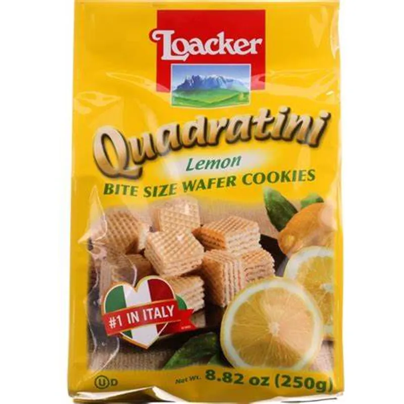 Loacker Quadratini Lemon Wafer Cookies view 1