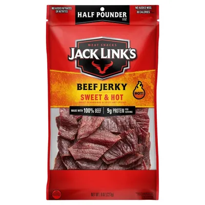 Jack Link's Sweet & Hot Beef Jerky 8 oz Bag
