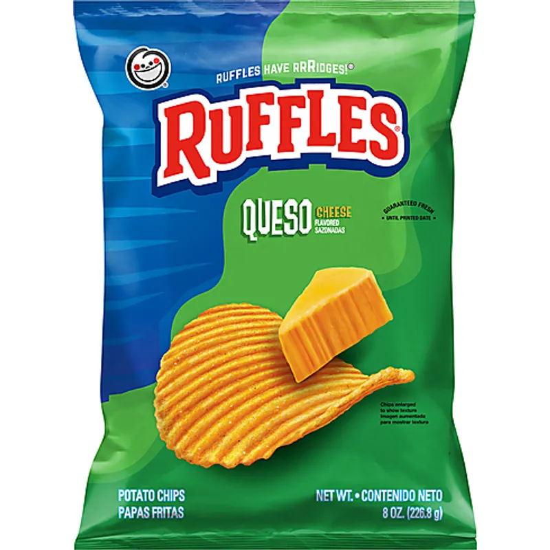 Ruffles Queso Cheese Potato Chips view 1