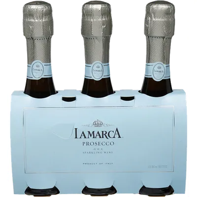 La Marca Prosecco 3x 187 ml bottles (11% ABV)