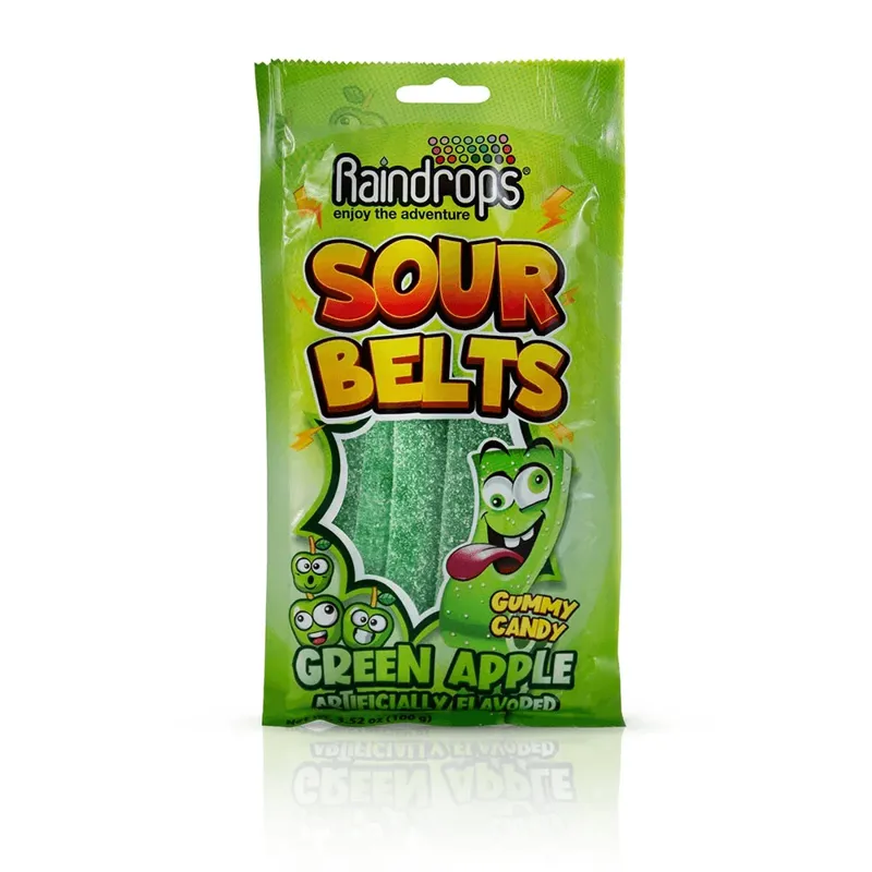 Raindrops Green Apple Sour Belts view 1