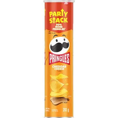 Pringles Cheddar Cheese Potato Crisps 7.1 oz Can