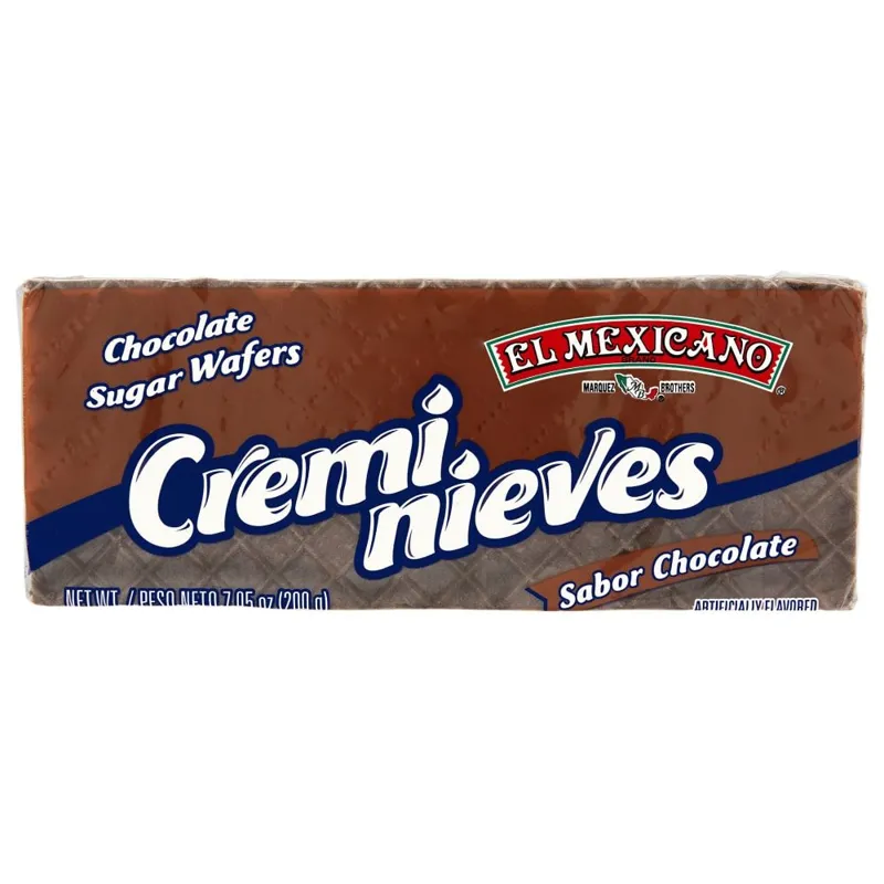 El Mexicano Cremi Nieves Chocolate Sugar Wafers Box view 1