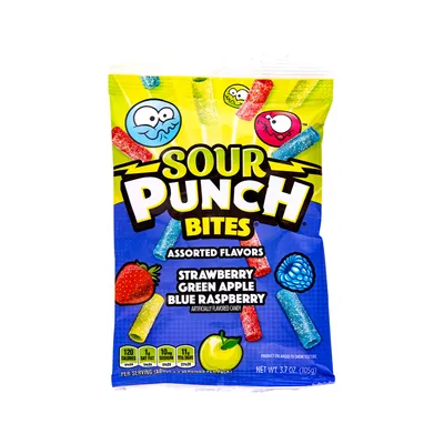 Sour Punch Bites Assorted Flavors 3.7 oz Bag