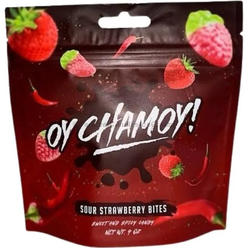 Oy Chamoy! Chamoy Covered Sour Strawberry Straws view 1