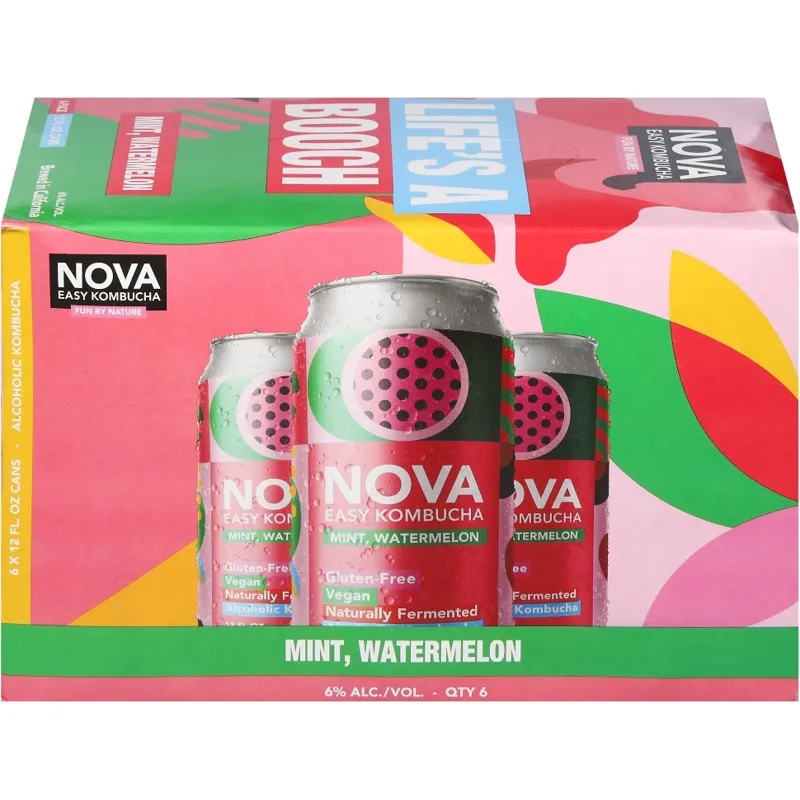 Nova Mint Watermelon Hard Kombucha view 1