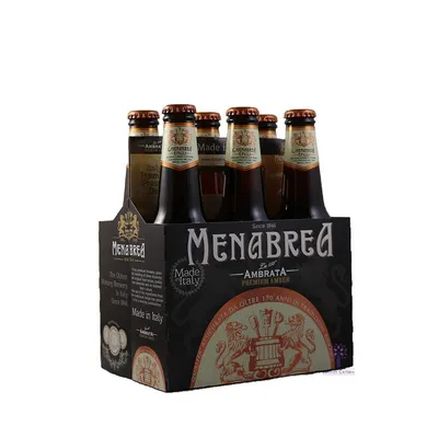Menabrea Ambrata Amber Lager 6 Pack 11.2 oz Bottles