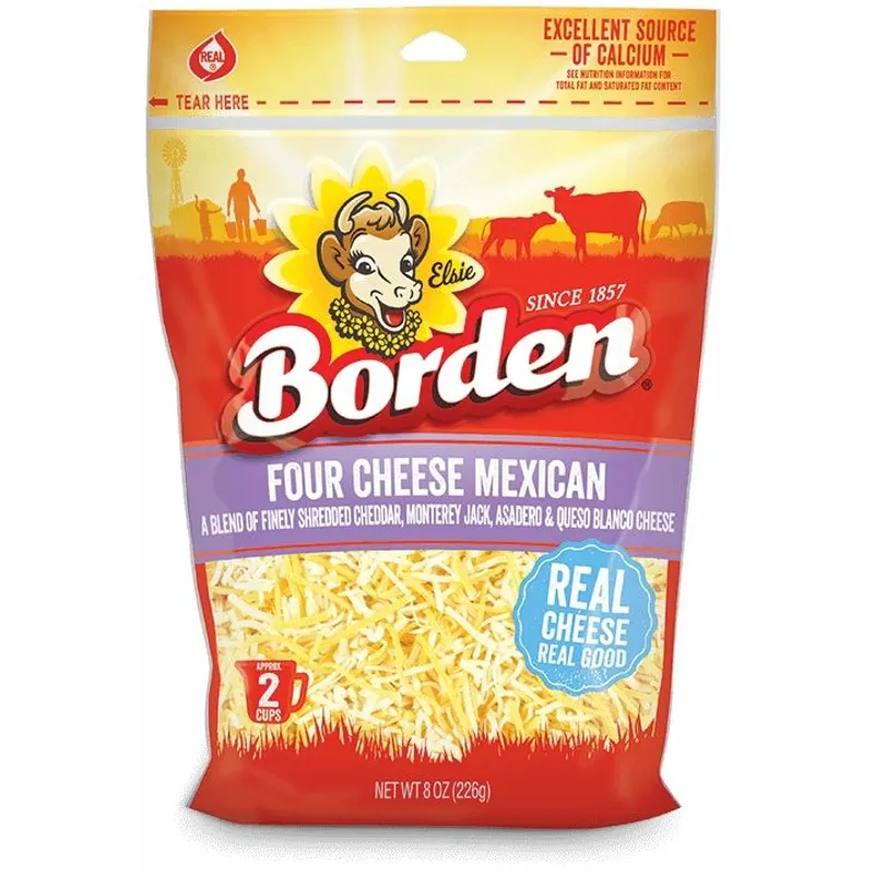 Borden Four Cheese Mexican Blend Finely Shredded Cheese view 1