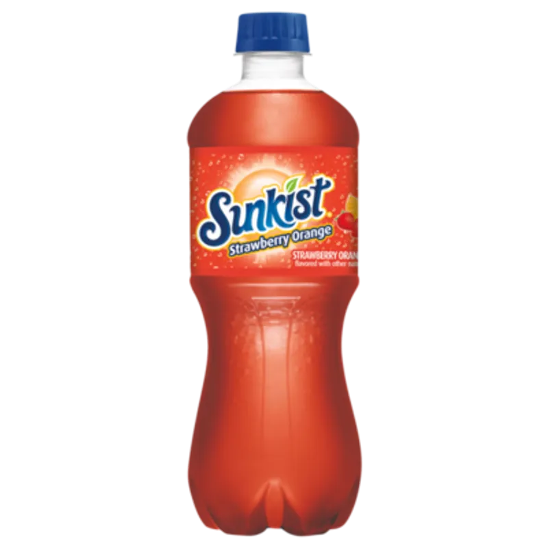 Sunkist Strawberry Orange Soda, Strawberry Orange view 1