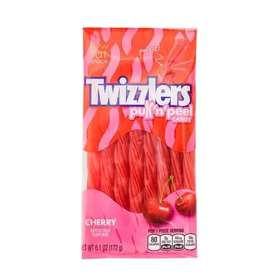 Twizzlers Pull 'n' Peel Cherry Candy 6.1 oz Bag