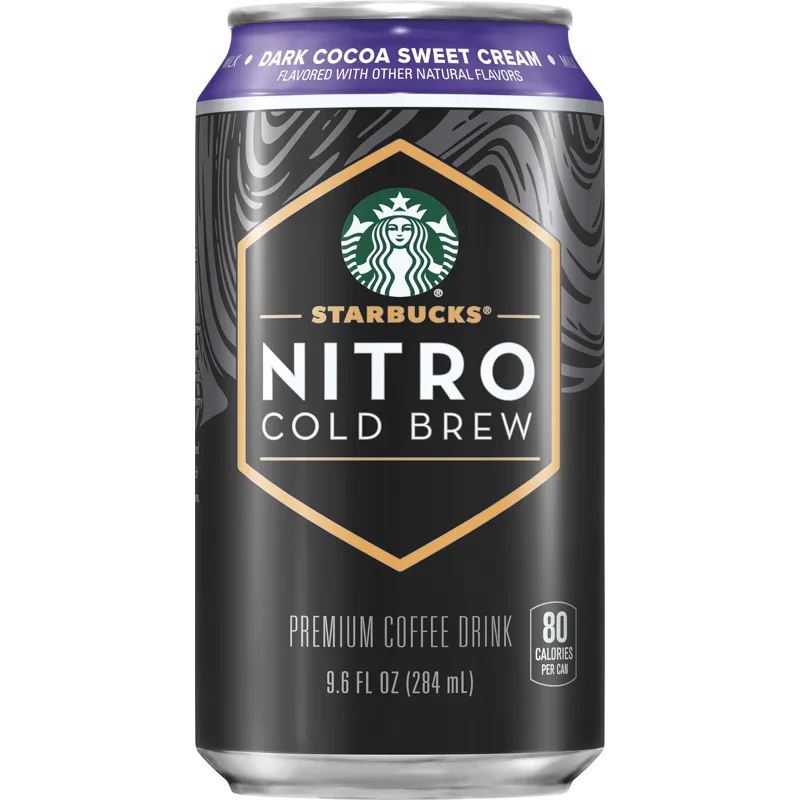 Starbucks Nitro Cold Brew Dark Cocoa Sweet Cream Flavored Premium Coffee Drink view 1