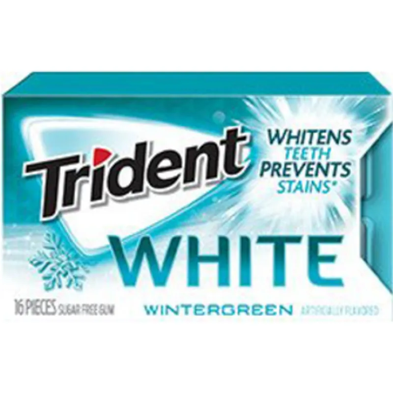 Trident White Sugar Free Gum Wintergreen view 1