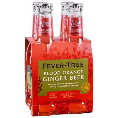 Fever-Tree Blood Orange Ginger Beer 4-pack 200 mL bottles