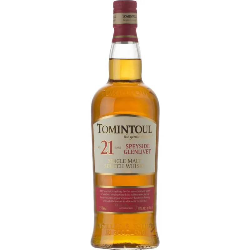 Tomintoul 21 Year Old Single Malt Scotch Whisky view 1