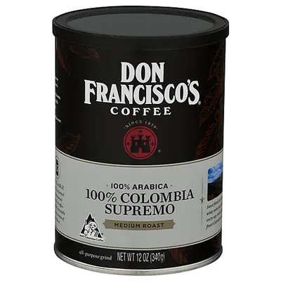 Don Francisco 100% Colombian Medium Roast Ground Coffee 12 oz Can