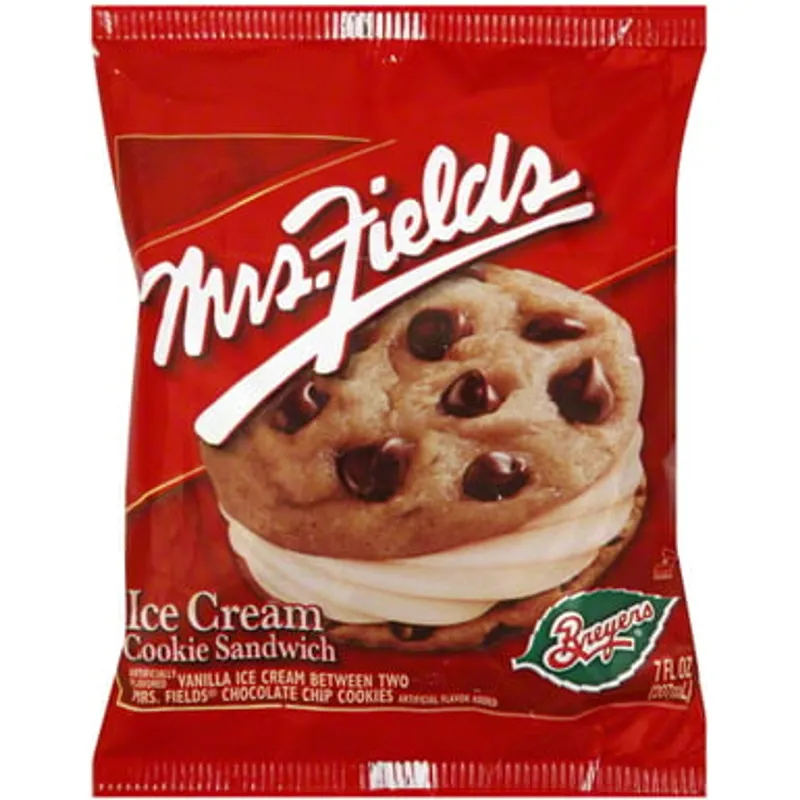 Breyers:Mrs. Fields Ice Cream Cookie Sandwich view 1
