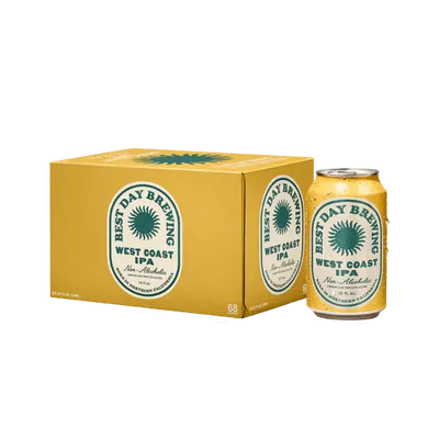 Best Day Brewing Non-Alcoholic West Coast IPA 6 Pack 12oz Cans