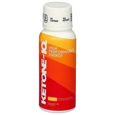 Ketone-IQ Peach High Performance Energy Shot 2 oz Bottle
