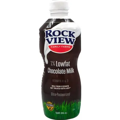 Rockview Family Farms Lowfat Chocolate Milk 1 Quart Bottle