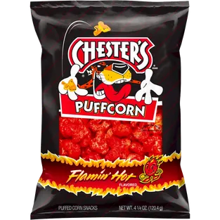 Chester's Puffcorn Flamin' Hot Flavored