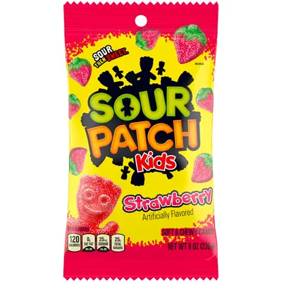Sour Patch Kids Strawberry Soft And Chewy Candy, 8 Oz Bag