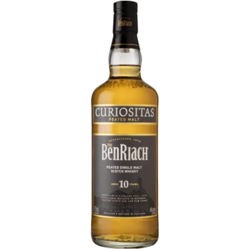 The Benriach Curiositas Peated Single Malt Scotch Whisky 10 Year view 1