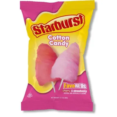 Starburst Cotton Candy Cherry & Strawberry 3.1 oz Bag