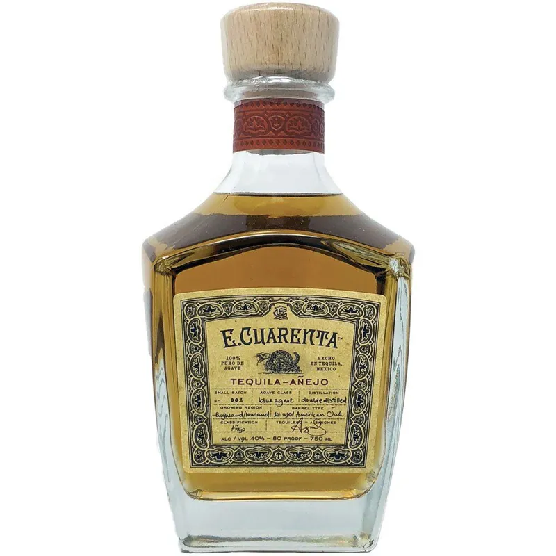 E Cuarenta Anejo Tequila view 1
