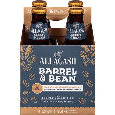 Allagash Barrel & Bean Ale 4 Pack 12 oz Bottles 9.6% ABV
